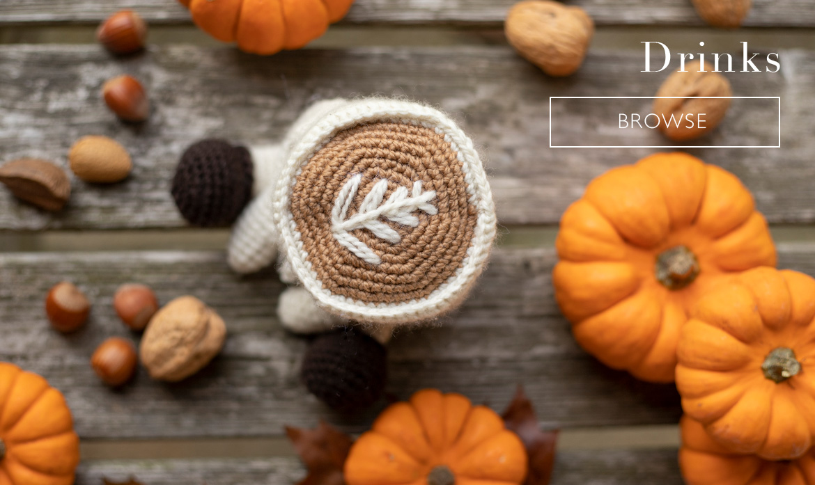 Drink crochet kits latte halloween autumn toft